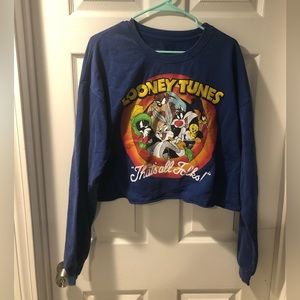 Looney toons cropped sweatshirt